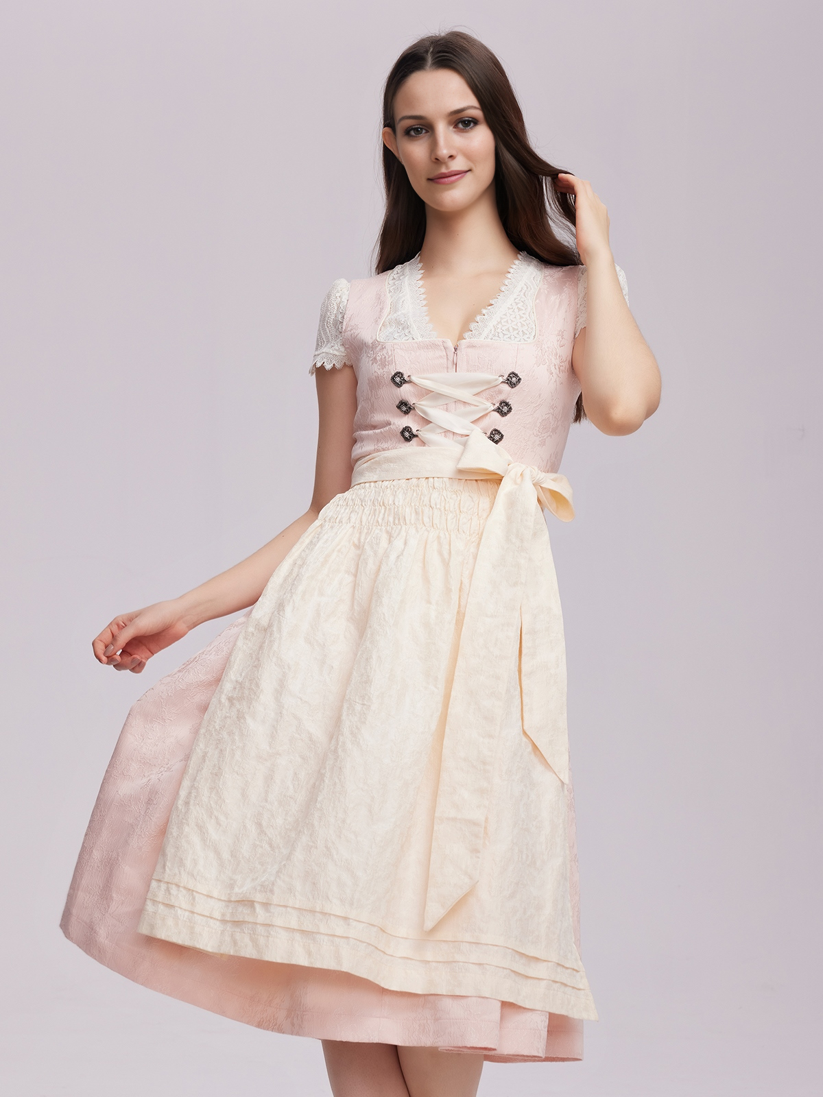 Dirndl mit Hakenverschluss in Rosa