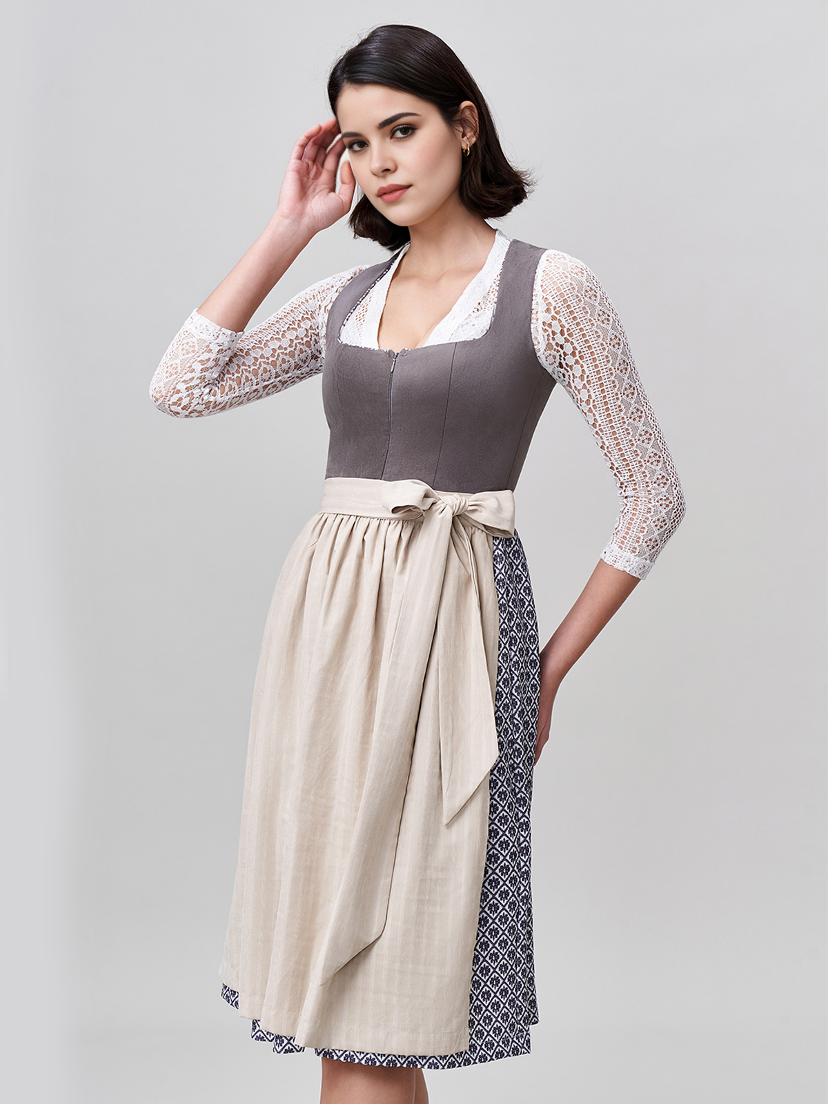 Modernes graues Dindrl mit elegantem Schnitt