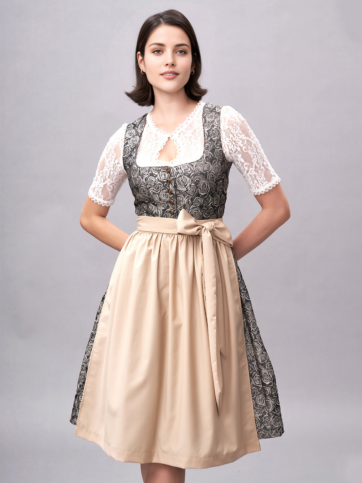 Samt Dirndl Rot in eleganter Ausführung