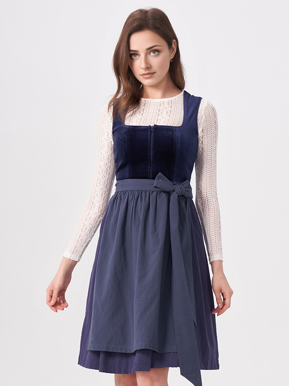 Rot-weißes Dirndl mit modernem Schnitt