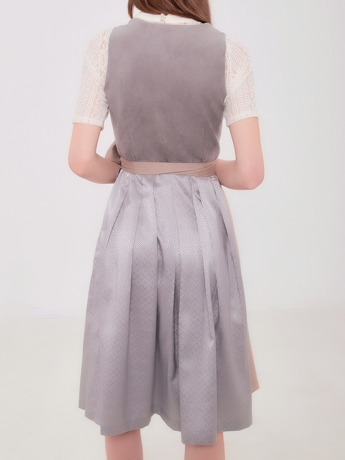 Dirndl mit Reißverschluss in Grau
