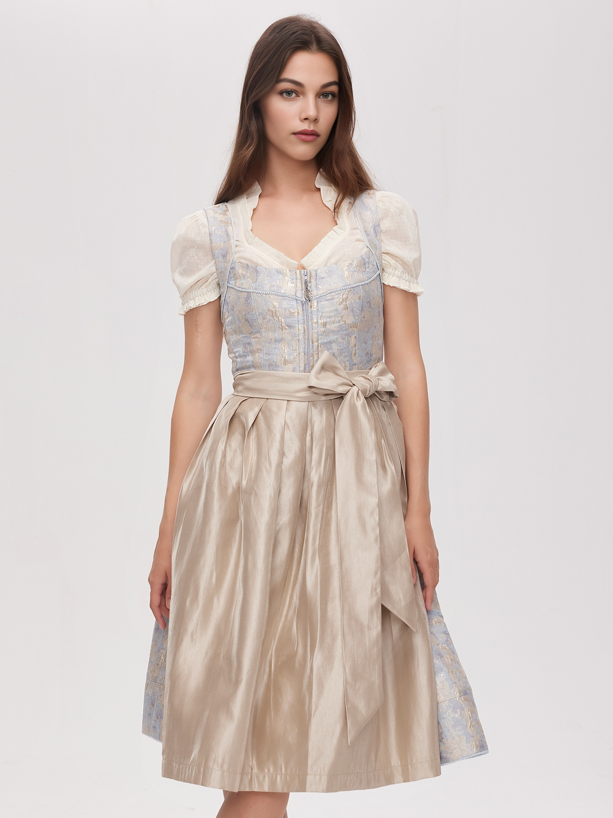 Hochwertiges blaues Dirndl von Shop Ja Mei