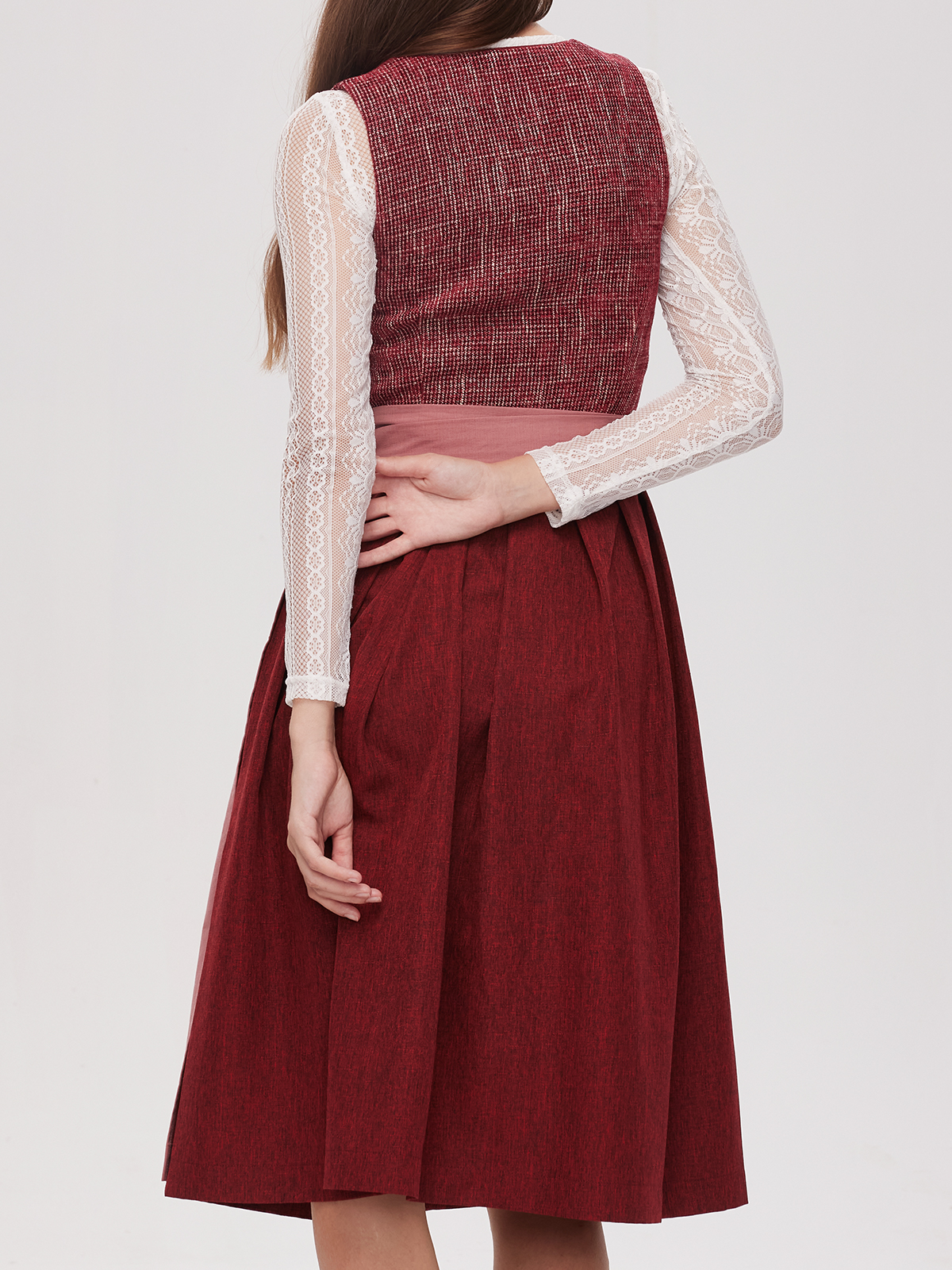 Dirndl Samt in Rot