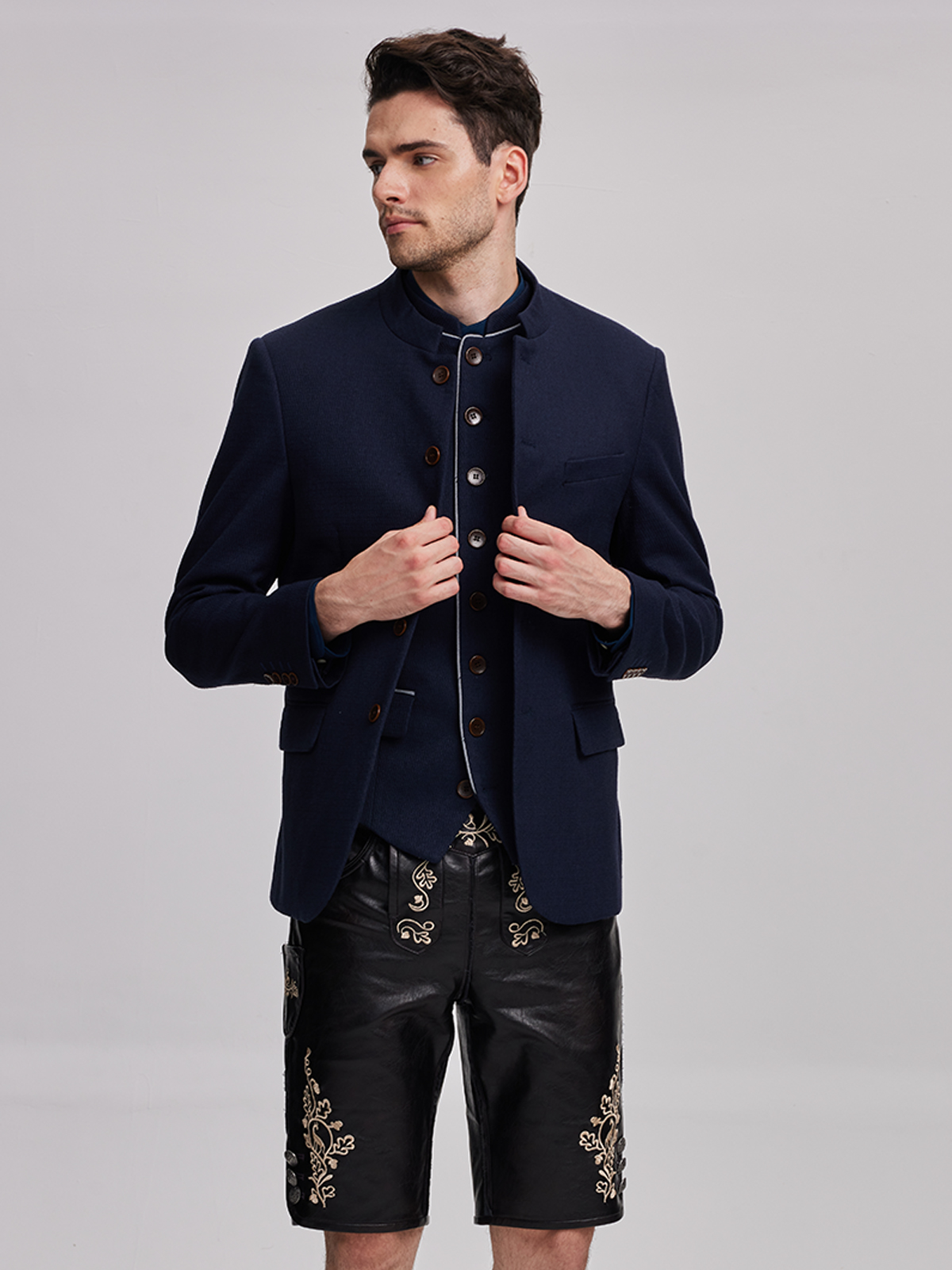 Dirndl Wildleder in Blau