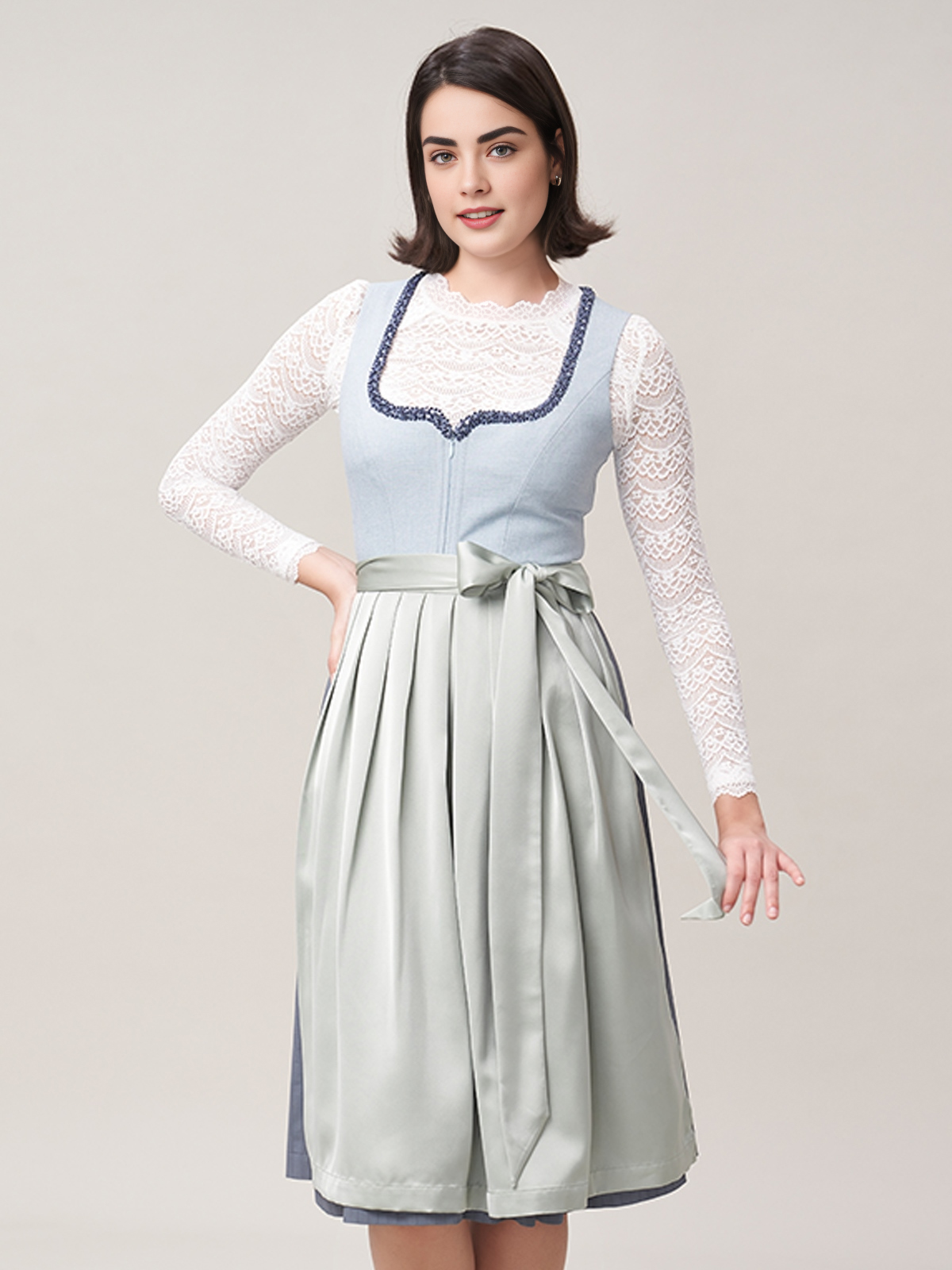 Modernes Dirndl in Blau